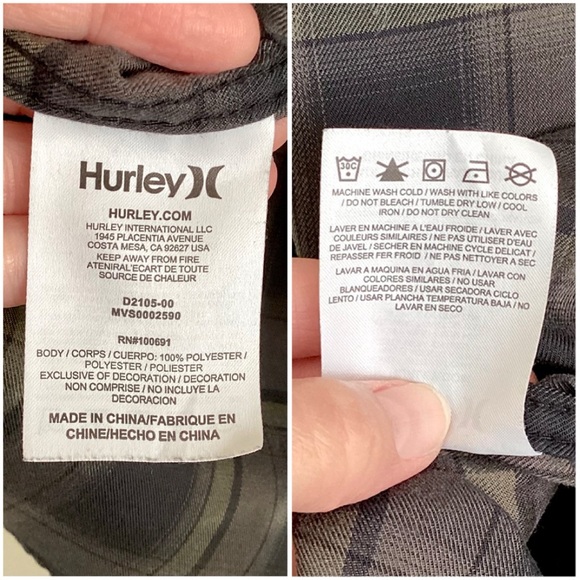 \Hurley\ Men’s Nike Dri-Fit Button Down - Picture 16 of 16